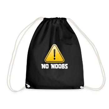 No Noobs Allowed, Funny Gamer Svg, Video Game Boy' - Drawstring Bag - black - Front