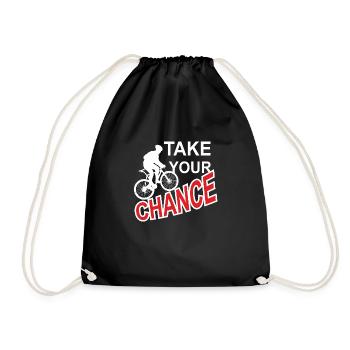 Radfahrer Take your chance - Turnbeutel - Schwarz - Vorne