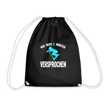 Scooter Roller Stunt Scooter Geschenk - Turnbeutel - Schwarz - Vorne