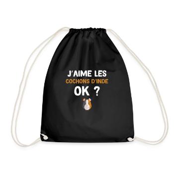 Cochons D'inde Humour Animuax de Compagnie - Sac de sport léger - noir - Devant