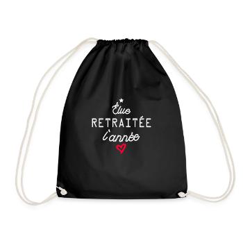 elue retraitée de l année / humour retraite - Sac de sport léger - noir - Devant