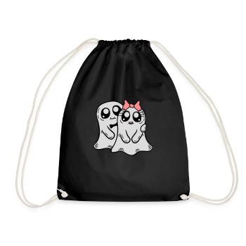 Couple Fantômes Homme Femme - Sac de sport léger - noir - Devant