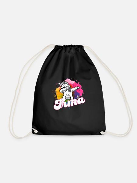 IRMA - Beau nom avec licorne dabbing - Sac de sport léger - noir