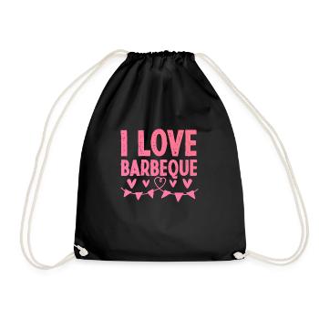 Ich liebe Barbeque - Turnbeutel - Schwarz - Vorne