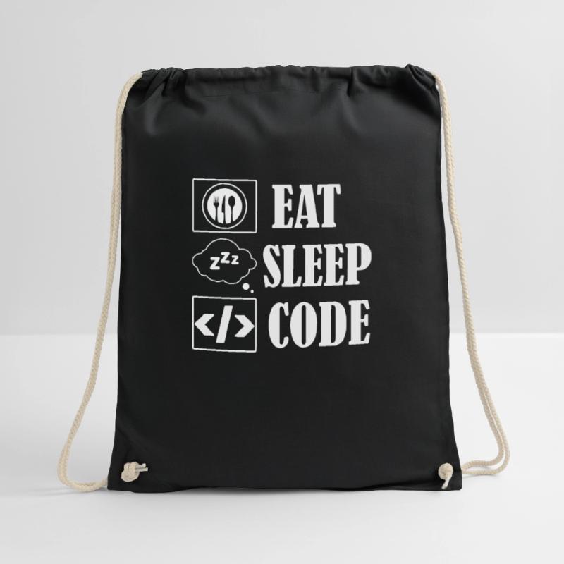 Logiciel de codage de code Eat Sleep Sac de sport léger