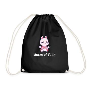 Queen Of Yoga - Turnbeutel - Schwarz - Vorne