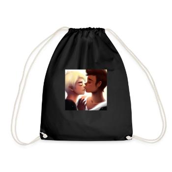 LGBT Queer kiss 🌈🌈 - Drawstring Bag - black - Front