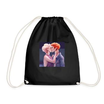 LGBT Queer kiss 🌈🌈 - Drawstring Bag - black - Front