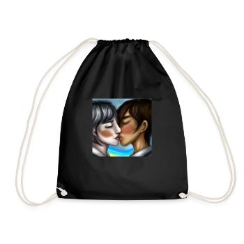 LGBT Queer kiss 🌈🌈 - Drawstring Bag - black - Front