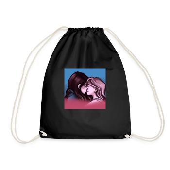 LGBT Queer kiss 🌈🌈 - Drawstring Bag - black - Front