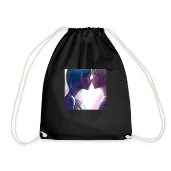 LGBT Queer kiss 🌈🌈 - Drawstring Bag - black - Front