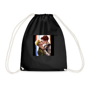 LGBT Queer kiss 🌈🌈 - Drawstring Bag - black - Front