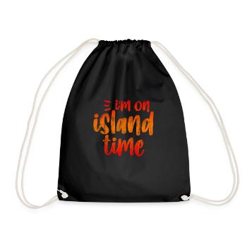 Je suis sur l’île Temps 3 - Sac de sport léger - noir - Devant