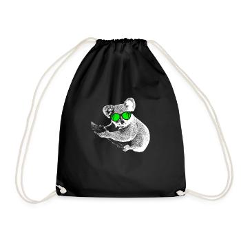 Koala Tierliebhaber Naturfans Sonnenbrille Musik K - Turnbeutel - Schwarz - Vorne