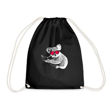 Koala Tierliebhaber Naturfans Sonnenbrille Musik K - Turnbeutel - Schwarz - Vorne