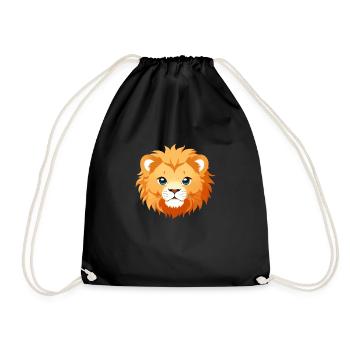Royal Cartoon Lion Lion Comic 2 - Drawstring Bag - black - Front