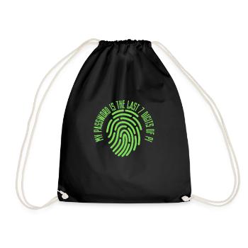 Mon mot de passe est les 7 derniers chiffres de Pi 8 - Sac de sport léger - noir - Devant