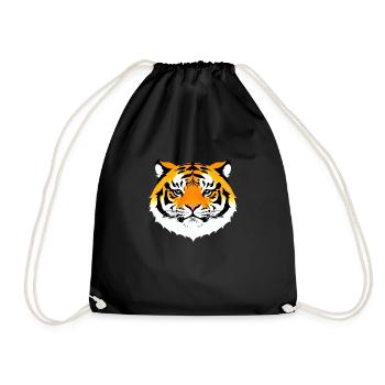 Comic Tiger Mignon Drôle Cool Dessin animé 21 - Sac de sport léger - noir - Devant