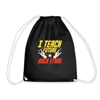 I Teach Future Rock Stars Music Teacher School - Turnbeutel - Schwarz - Vorne