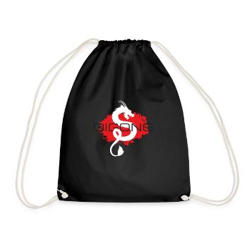Qigong Dragon blanc - Sac de sport léger - noir - Devant