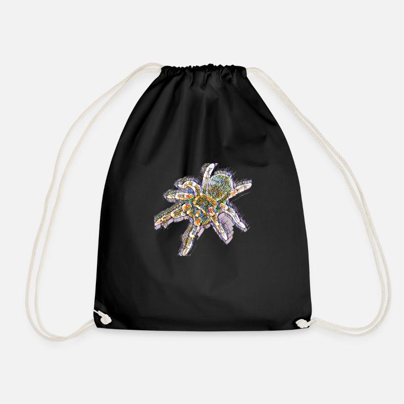 Art Print Spider / Tarantula - Drawstring Bag - black