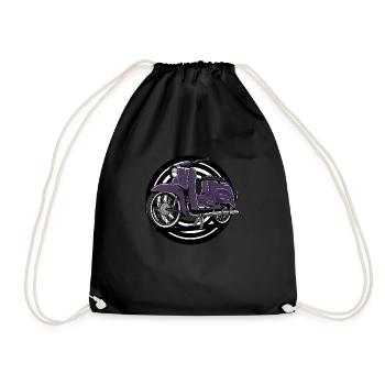 Hirondelle (violet) // Illustration - Sac de sport léger - noir - Devant