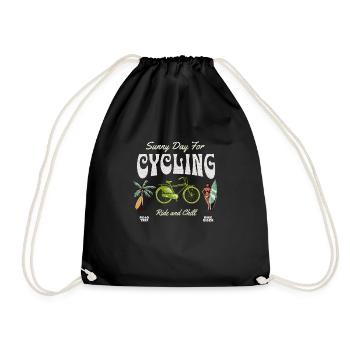Sonniger Tag zum Radfahren - Turnbeutel - Schwarz - Vorne
