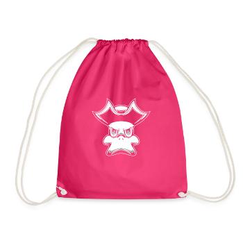 Duck pirate evil - Drawstring Bag - fuchsia - Front