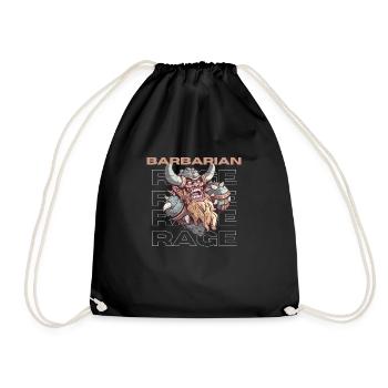 Barbarian in RPG Ready To Rage - Drawstring Bag - black - Front