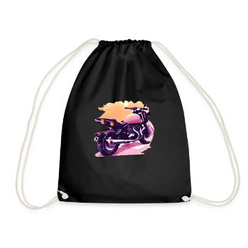 Motorcross Motorcycle Motorcycle Fan Motorcyclist - Drawstring Bag - black - Front
