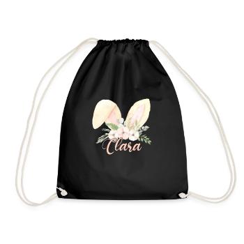 Hasenohren Clara - Turnbeutel - Schwarz - Vorne