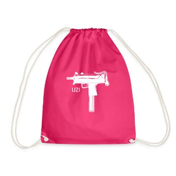 Maschinenpistole UZI "2" - Waffen und Munition - Turnbeutel - Fuchsia - Vorne