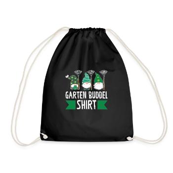Garten-arbeit Gnome Hobbygärtner Geschenk - Turnbeutel - Schwarz - Vorne