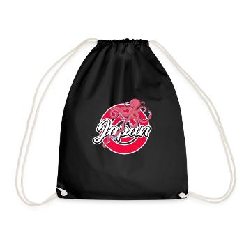 Dessin animé de poulpe du Japon - Sac de sport léger - noir - Devant