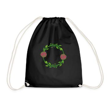 Flower Flower Plant - Drawstring Bag - black - Front