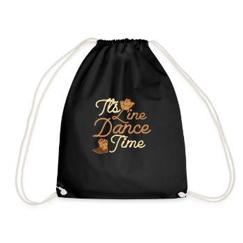 C’est l’heure de la danse en ligne Musique country occidentale - Sac de sport léger - noir - Devant