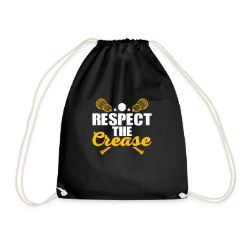 Respect The Crease Team Goalie Lacrosse Player - Turnbeutel - Schwarz - Vorne