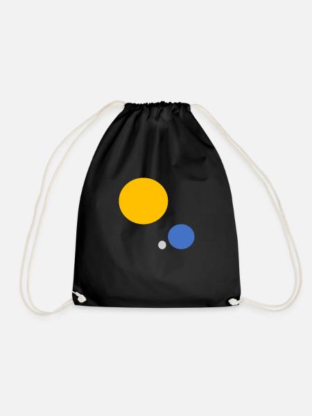 Sonne Erde Mond Geschenkidee - Turnbeutel - Schwarz