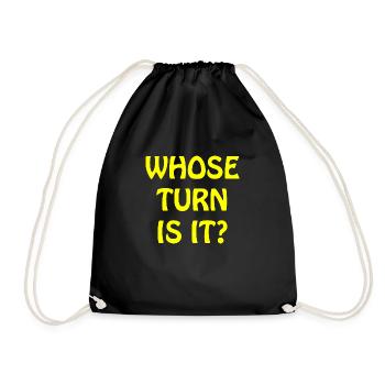 Boardgame Chess Backgammon Game Night - Drawstring Bag - black - Front