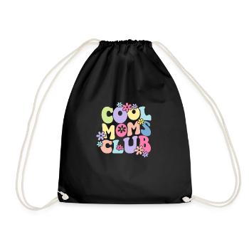 Cool Moms Club with Flowers - Turnbeutel - Schwarz - Vorne