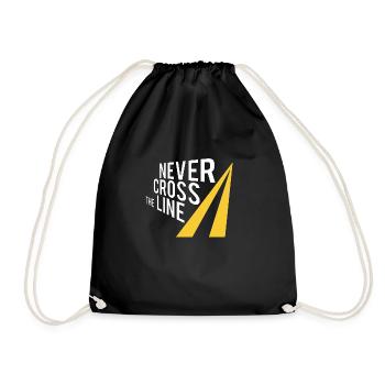 Never cross the line - Sac de sport léger - noir - Devant