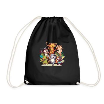Les animaux en folie n°2 - Sac de sport léger - noir - Devant