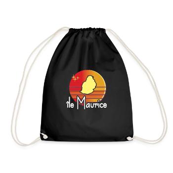 belle idée cadeau souvenir de l'île Maurice - Sac de sport léger - noir - Devant