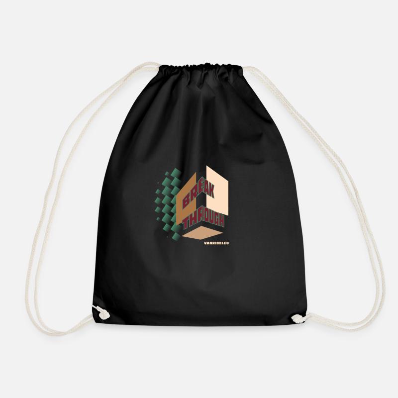 Breakthrough - Drawstring Bag - black