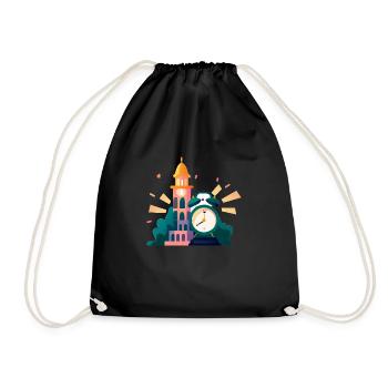 Last day of school: The clock is ticking for the end of school - Drawstring Bag - black - Front