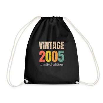 Vintage 2005 Limited Edition - Drawstring Bag - black - Front