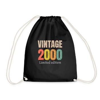 Vintage 2000 Limitierte Auflage - Turnbeutel - Schwarz - Vorne