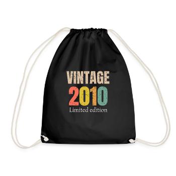 Vintage 2010 Limitierte Auflage - Turnbeutel - Schwarz - Vorne