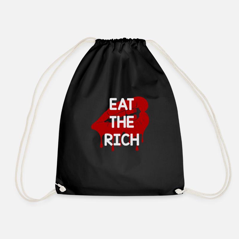EAT THE RICH - 🍴 - Turnbeutel - Schwarz