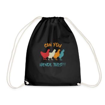 Can You Hendle this?! - Turnbeutel - Schwarz - Vorne